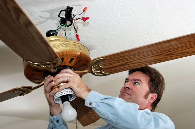 Replacing ceiling fan image