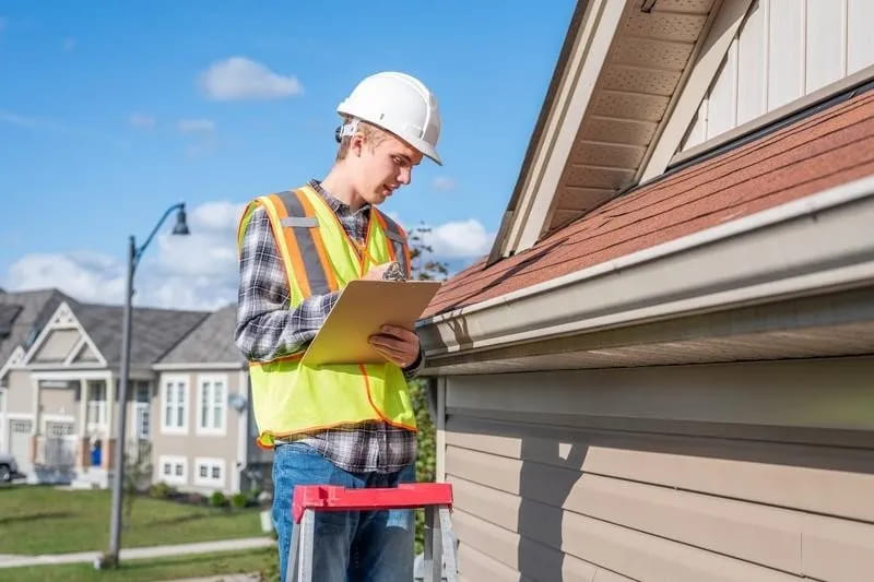 Gutter or roof inspection image