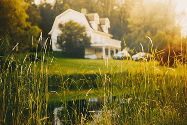 Country house in the distance